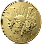 50 Dollars - Elizabeth II End of 2nd World War, Canada, 2005 reverse image