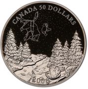 50 Dollars - Elizabeth II Big and little bear constellations; Summer reverse image