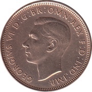 ½ Penny - George VI obverse image