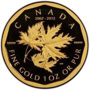 50 Dollars - Elizabeth II Fractional Gold Set, Canada, 2012 reverse image