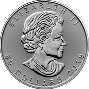 50 Dollars - Elizabeth II 4th effigy; 1 oz. Platinum Bullion Coinage obverse image