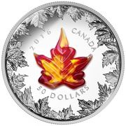 50 Dollars - Elizabeth II Murano Maple Leaf, Canada, 2016 reverse image