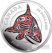 50 Dollars - Elizabeth II Mythical Realms of the Haida: The Orca, Canada, 2016 reverse image
