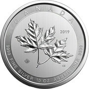 50 Dollars - Elizabeth II Magnificent Maple Leaves, Canada, 2017-2021 reverse image