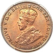 1 Penny - George V obverse image