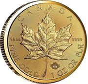 50 Dollars - Elizabeth II 4th Portrait; Double-Incuse GML Bullion Coinage, Canada, 2019 reverse image