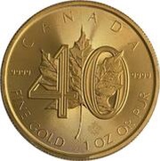50 Dollars - Elizabeth II 4th portrait; Anniversary GML Bullion Coinage, Canada, 2019 reverse image