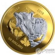 50 Dollars - Elizabeth II Grizzly Bear, Canada, 2019 reverse image