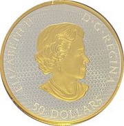 50 Dollars - Elizabeth II Toy train around Christmas tree obverse image