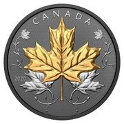 50 Dollars - Elizabeth II Maple Leaves in Motion, Canada, 2020 reverse image