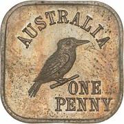 1 Penny - George V Kookaburra Pattern - Type 4 reverse image