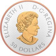 50 Dollars - Elizabeth II Maple Leaf in Motion obverse image