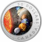 50 Dollars - Elizabeth II The Solar System, Canada, 2021 reverse image