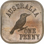 1 Penny - George V Kookaburra Pattern - Type 5 reverse image