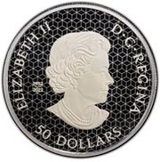 50 Dollars In the name of Elizabeth II; Maple Leaves in Motion obverse image