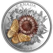 50 Dollars In the name of Elizabeth II; The Monarch and the Bloom, Canada, 2023 reverse image