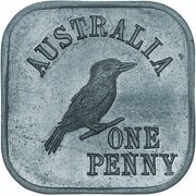 1 Penny - George V Kookaburra Pattern - Type 5a, Australia, 1919 reverse image