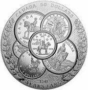50 Dollars In the name of Elizabeth II; Curated Coin Collection: RCMP, Canada, 2023 reverse image