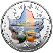 50 Dollars In the name of Elizabeth II; Four Seasons, Canada, 2023 reverse image