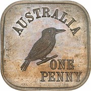 1 Penny - George V Kookaburra Pattern - Type 6 reverse image