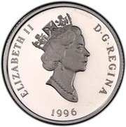 75 Dollars - Elizabeth II Peregrine Falcon; platinum obverse image