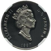 75 Dollars - Elizabeth II Wood Bison; platinum obverse image