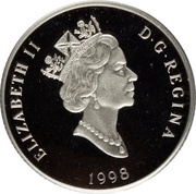 75 Dollars - Elizabeth II Grey Wolf; platinum obverse image