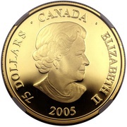 75 Dollars - Elizabeth II Pope John Paul II obverse image
