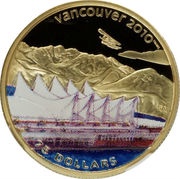 75 Dollars - Elizabeth II Home of the 2010 Olympics, Canada, 2008 reverse image