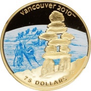75 Dollars - Elizabeth II Inukshuk, Canada, 2008 reverse image