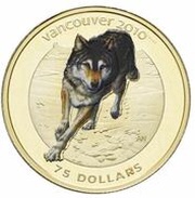 75 Dollars - Elizabeth II Wolf, Canada, 2009 reverse image