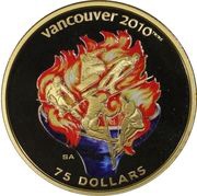 75 Dollars - Elizabeth II Olympic spirit, Canada, 2009 reverse image