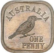 1 Penny - George V Kookaburra Pattern - Type 7 reverse image