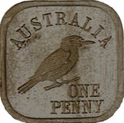 1 Penny - George V Kookaburra Pattern - Type 8 reverse image