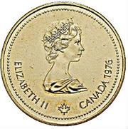 100 Dollars - Elizabeth II Montréal Olympics; 14k obverse image