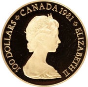 100 Dollars - Elizabeth II "O Canada" obverse image