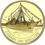 100 Dollars - Elizabeth II Empress of India, Canada, 1991 reverse image