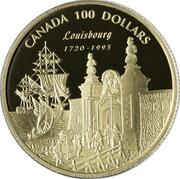 100 Dollars - Elizabeth II Louisbourg, Canada, 1995 reverse image