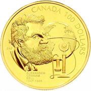 100 Dollars - Elizabeth II Alexander Graham Bell, Canada, 1997 reverse image