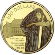 100 Dollars - Elizabeth II Supreme Court of Canada, Canada, 2005 reverse image