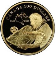 100 Dollars - Elizabeth II Hudson Bay, Canada, 2010 reverse image