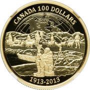100 Dollars - Elizabeth II Canadian Arctic Expedition, Canada, 2013 reverse image