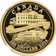 100 Dollars - Elizabeth II Charlottetown and Québec Conferences of 1864, Canada, 2014 reverse image