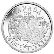 100 Dollars - Elizabeth II Majestic Maple Leaves, Canada, 2014 reverse image