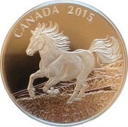 100 Dollars - Elizabeth II Canadian Horse, Canada, 2015 reverse image