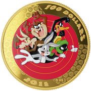 100 Dollars - Elizabeth II Bugs Bunny and Friends, Canada, 2015 reverse image