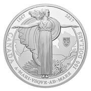 100 Dollars - Elizabeth II Diamond Jubilee of the Confederation of Canada Medal, Canada, 2017 reverse image