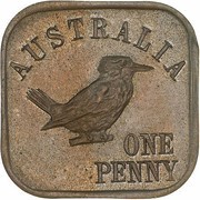 1 Penny - George V Kookaburra Pattern - Type 11 (Renniks 13) reverse image