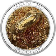 100 Dollars - Elizabeth II Cougar, Canada, 2017 reverse image