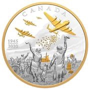 100 Dollars In the name of George VI; Operation Manna, Canada, 2020 reverse image